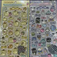 ポムポムプリン はぴだんぶい ボンボンドロップシール 2枚セット