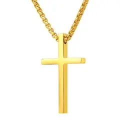 ネックレス ゴールド 金 クロス ステンレス 十字架 男性 #C583-3