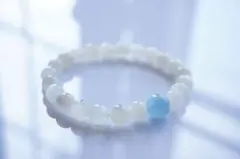 高品質】アイランドアクアマリン 天然石ブレスレット約13mm 水色 
