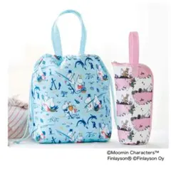 リンネル7月号付録　ムーミン　ふわふわ保冷バッグ&保冷ペットボトルホルダー