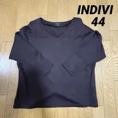 INDIVI 大きいサイズ 長袖 インディヴィ 大きいサイズ カットソー LLのサムネイル