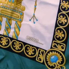 極美品✨フランス製 ERREPARIS ヴィンテージ シルクスカーフ 宝飾柄のサムネイル