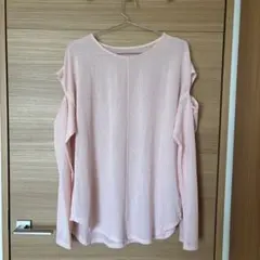 ディスコート　Tシャツ WEB限定カラー　シアー肩開きプルオーバー レディース