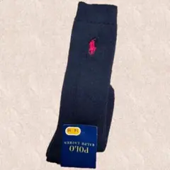 ポロラルフローレン ハイソックス 黒14-16㎝ 新品未使用　旧価格品