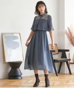 極美品 niana ニアナ ワンピース ドレス M パーティー 結婚式 お呼ばれ