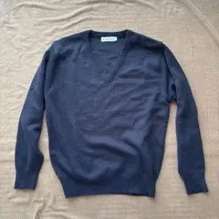 ネイビー Vネックニットセーター 140cm