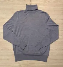 BROOKS BROTHERS グレー ウール100% タートルネックニット Sのサムネイル