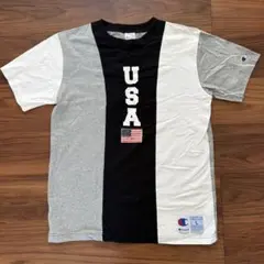 Champion USAプリント Tシャツ Lサイズ　古着