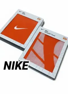 ​【新品】NIKE ナイキ タオル 2枚セット（オレンジ）35cm×80cm