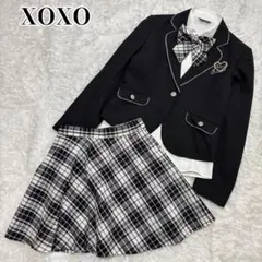 xoxo フォーマル 5点 セット チェック パイピング リボン セレモニー