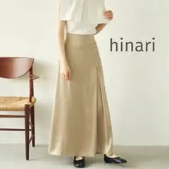 hinari　タックスカート　きれいめ　サテン プリーツ　夏服　ヒナリのサムネイル