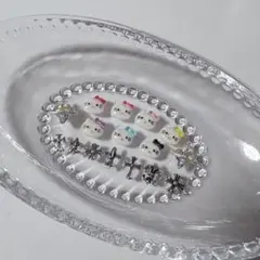 ハローキティ ネイルパーツ カラフル クロムパーツ