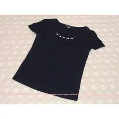 MK KLEIN ミッシェルクラン スイートなビジュー＆フリル袖カットソー/38のサムネイル