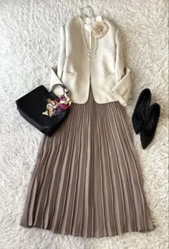 極美品♡エフデ ツイードジャケット L セットアップ 入学式 セレモニー
