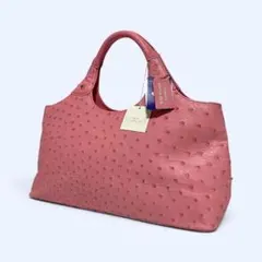 ポーラ POLA オーストリッチ 本革 ハンドバッグ ピンク 新品未使用 