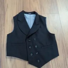 ブラックタキシードベスト 110サイズ