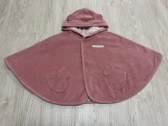 コムサ ベビーポンチョ リバーシブル マント ピンク フード付き 美品