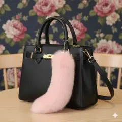 ファーチャーム　きつね　しっぽ　ピンク　ふわふわ　y2k