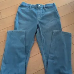 ユニクロライトブルー ストレートパンツ 160cm