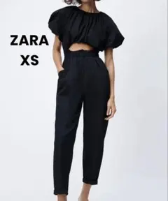 【新品】ZARA オールインワン ブラック ジャンプスーツ　XSのサムネイル