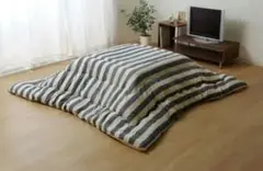 イケヒコ インド綿100% こたつ布団 長方形 ネイビー 約205×245cm
