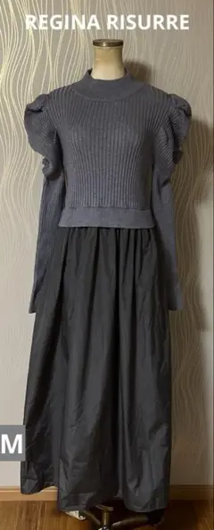 お値下げ‼️REGINA RISURRE ドッキングニット　ロングワンピース