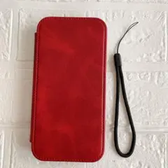 iPhone 14 Pro Max ケース 手帳型 内蔵マグネット式 レッド