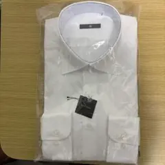 【新品】SUIT SELECT ワイシャツ 形態安定 白 ストライプ M80