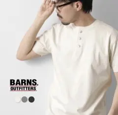 BARNS（バーンズ） ヘンリーネック Tシャツ アイボリー　実寸M〜Lのサムネイル