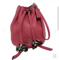 最終お値下げ！！COACH 巾着アクセサリーポーチ BLACK