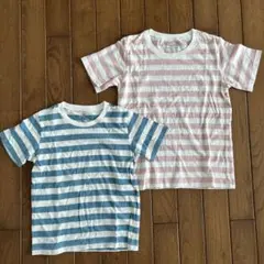無印良品　ストライプTシャツ2枚セット 120・140