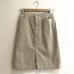 90's OLD UNIQLO ベージュ タイトスカート コーデュロイ　57