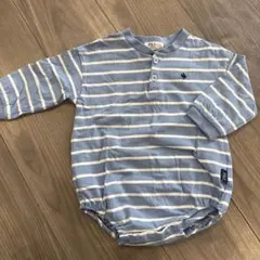 POLO ストライプ ロンパース 80