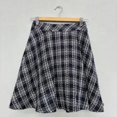 【COMME CA MODELS 】コムサモデルズ　チェック柄フレアスカート