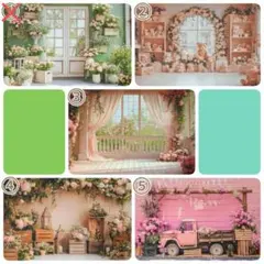 背景布【薔薇K】サンプル　ペット、トリミング撮影用ブース　ローズ　春　クラシック