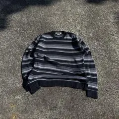 00s old navy y2k 短丈 マルチボーダー ニットのサムネイル