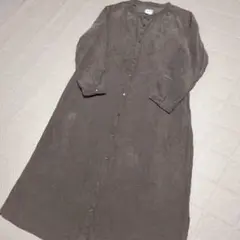 美品!!Keitto ブラウン コーデュロイシャツワンピース Lサイズ