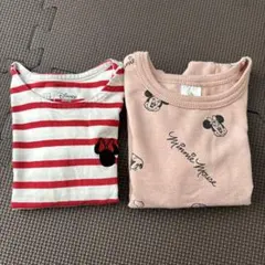 Disney ミニーマウス ストライプ Tシャツ 12-18ヶ月