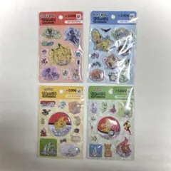 韓国ダイソー　ポケモン　ウォーターシール　シャカシャカシール　水入り　4枚セット