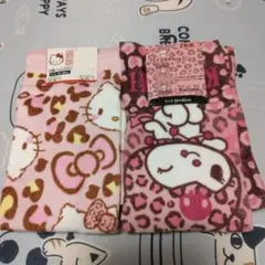 （新品）ハローキティ クロミ ヒョウ柄 フェイスタオル 2枚組セット