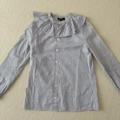 A.P.C. ストライプ フリル襟シャツ 34
