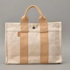美品◇エルメス ニューフールトゥPM ハンドバッグ キャンバス オレンジ 鞄のサムネイル