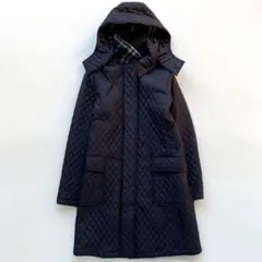 [未使用級/英国製］バーバリーロンドン　キルティングロングコート　ノバチェック