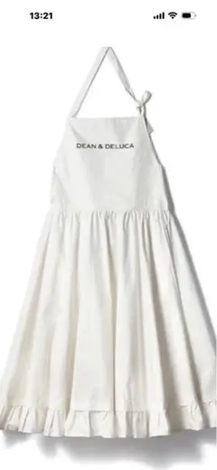 DEAN & DELUCA エプロン ホワイト　タグ付き