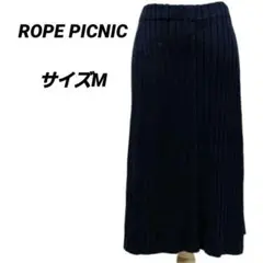 ROPE PICNIC ロペピクニック　ニットスカート　ネイビー