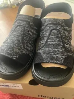 Re:getA サンダル R0161 ブラック LL 25.0-25.5cmのサムネイル