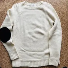 エルボーパッチ ニット