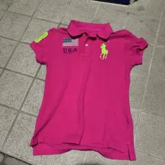 POLO by Ralph Lauren ポロシャツ ビッグポニー ピンクy2k - メルカリ
