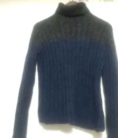 CERA モヘアタートルネック セーター ネイビーグレー アルパカ