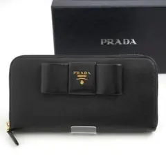 ✨新品未使用✨ PRADA 長財布 サフィアーノ リボン アイコン ラウンド